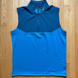 Nike Golf Men’s Dri-Fit Tour Performance 1/4 Zip Pullover Vest Medium Blue
